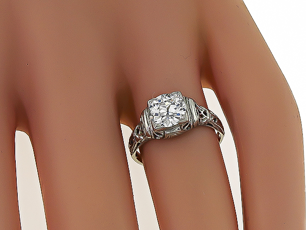 Edwardian 1.10ct Diamond Engagement Ring