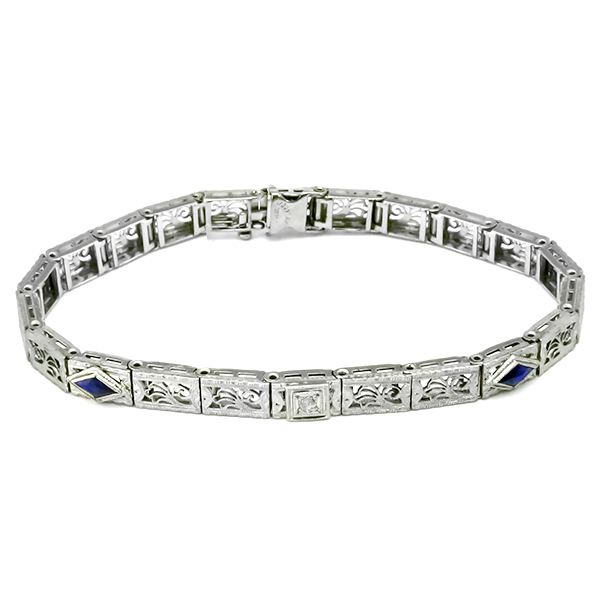  14k white gold bracelet 1