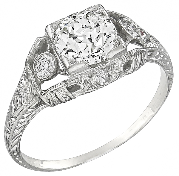 Edwardian Platinum Engagement Ring