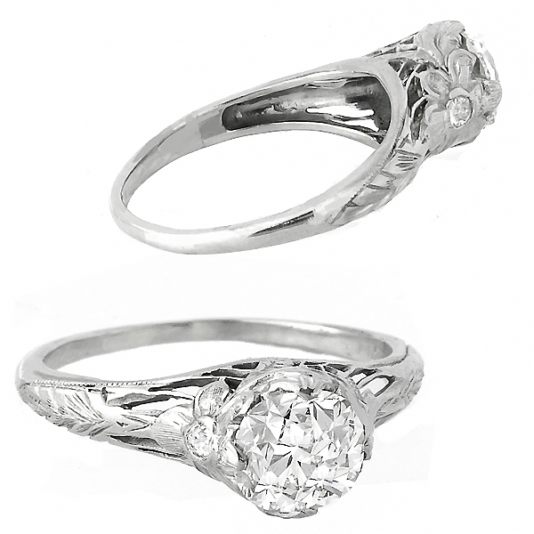 platinum diamond engagement ring 4