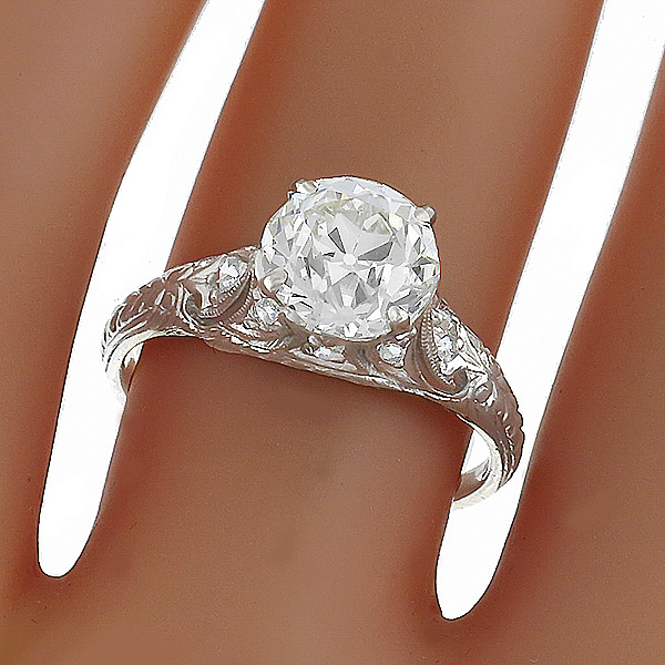  diamond platinum engagement ring 1