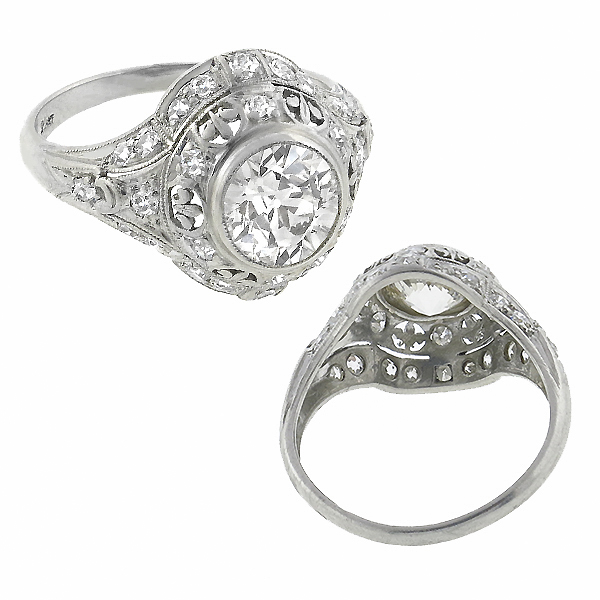 diamond platinum engagement ring 1
