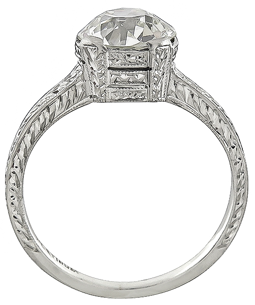 Edwardian GIA Certified 1.62ct Diamond Engagement Ring