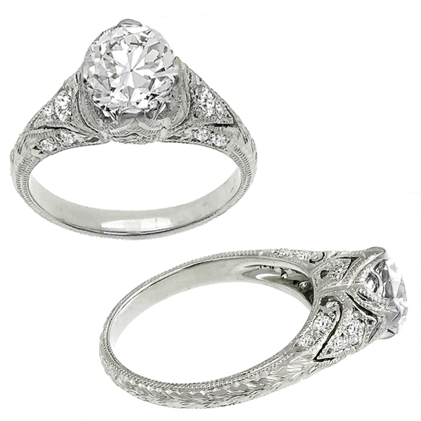 Estate GIA Diamond Engagement Ring
