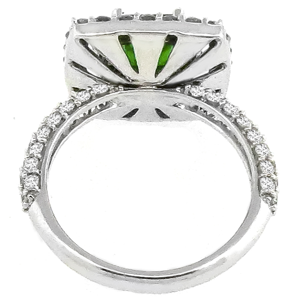 0.80ct Emerald 1.51ct Diamond Gold Ring