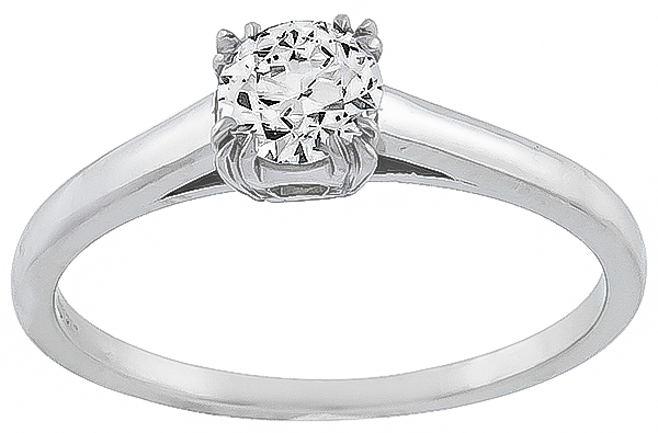 estate 0.52ct diamond engagement ring photo 1