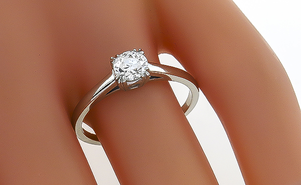 estate 0.52ct diamond engagement ring photo 1