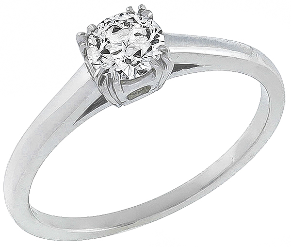 estate 0.52ct diamond engagement ring photo 1