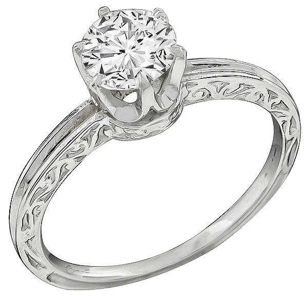 Estate 0.70ct Diamond Engagement Ring Photo 1