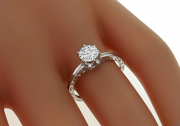 Estate 0.70ct Diamond Engagement Ring Photo 1