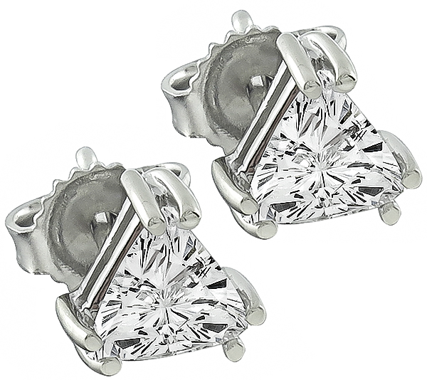 Estate 0.75ct Diamond Stud Earrings Photo 1