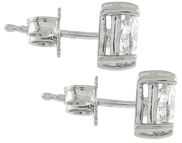 Estate 0.75ct Diamond Stud Earrings Photo 1