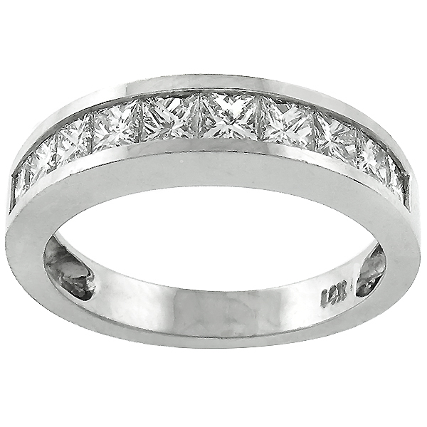  diamond 14k white gold wedding band 1