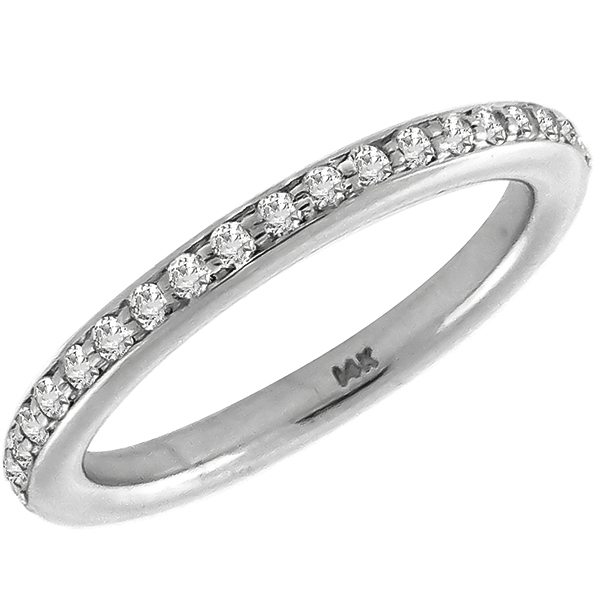 14k white gold diamond eternity wedding band 1