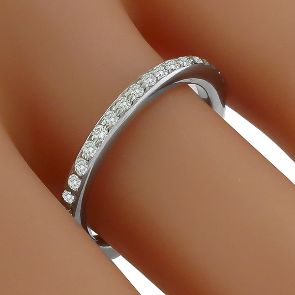 14k white gold diamond eternity wedding band 1