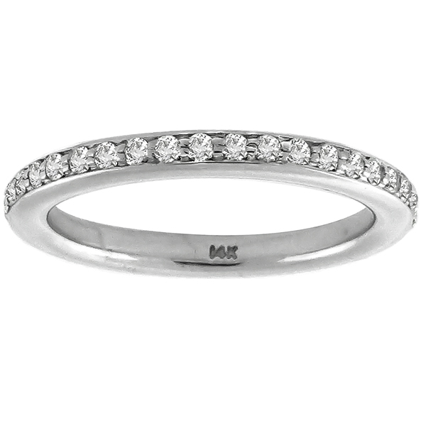 14k white gold diamond eternity wedding band 1