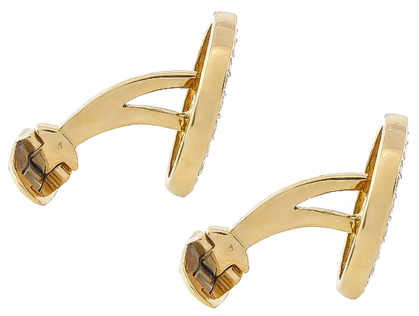 Estate 0.80ct Diamond Gold Cufflinks