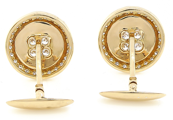 Estate 0.80ct Diamond Gold Cufflinks