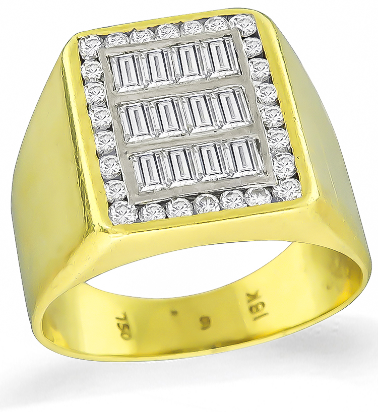 Estate 0.80ct Diamond Men's Ring