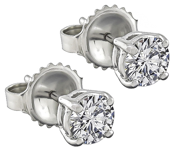 Estate 0.80ct Diamond Stud Earrings
