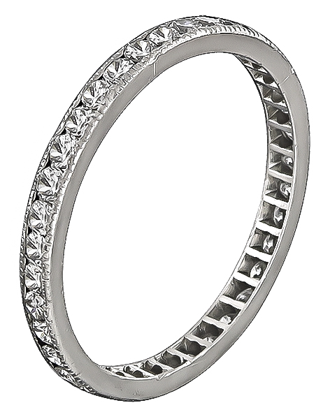 Estate 0.85ct Diamond Eternity Wedding Band