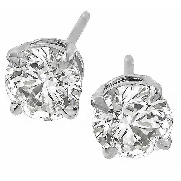 diamond 14k white gold earrings 1