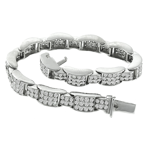 14k white gold diamond  bracelet 1