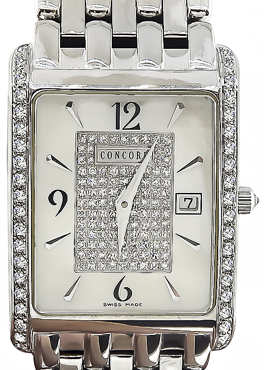 Estate 1.00ct Diamond Mother of Pearl Concord Watch