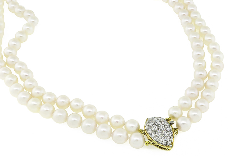 pearl yellow gold necklace