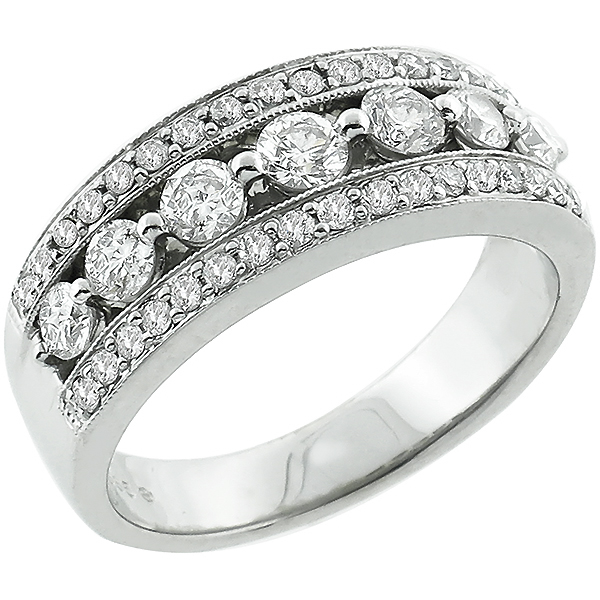 diamond 14k white gold wedding band 1