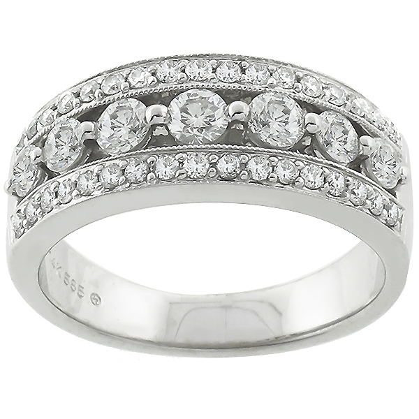 diamond 14k white gold wedding band 1