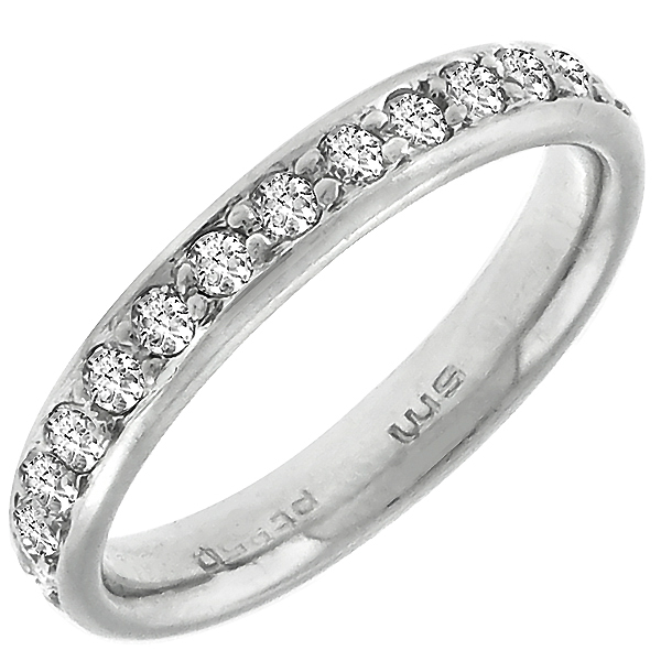 platinum diamond eternity wedding band 1