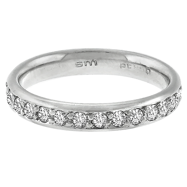 platinum diamond eternity wedding band 1