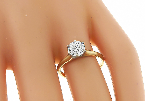 Estate 1.02ct Diamond Solitaire Engagement Ring