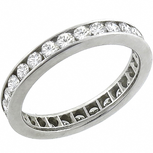 diamond eternity platinum wedding band 1