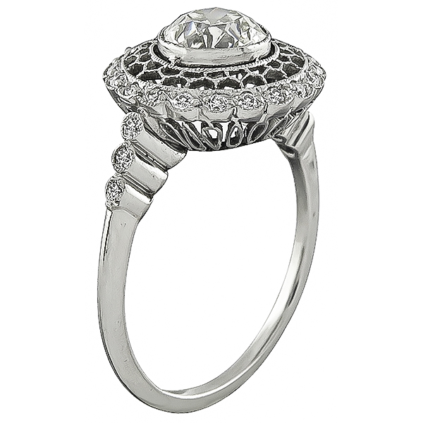 Estate 1.13ct Diamond Engagement Ring Photo 1