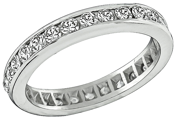Estate 1.20ct Diamond Eternity Wedding Band Photo 1