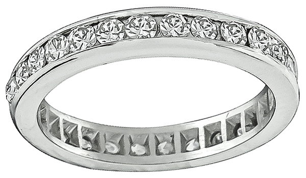 Estate 1.20ct Diamond Eternity Wedding Band Photo 1