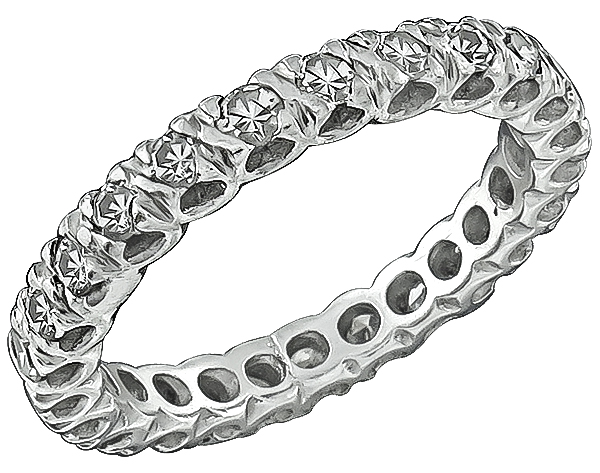 Estate 1.20ct Diamond Eternity Wedding Band Photo 1