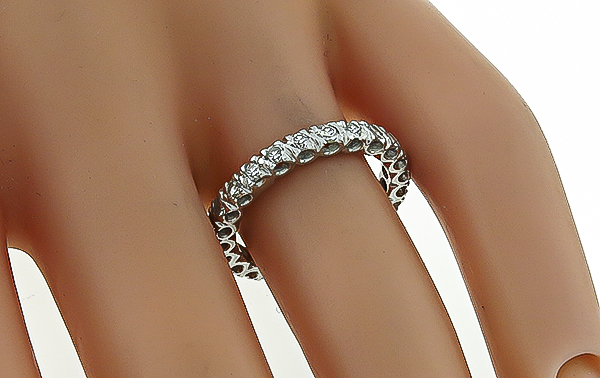 Estate 1.20ct Diamond Eternity Wedding Band Photo 1