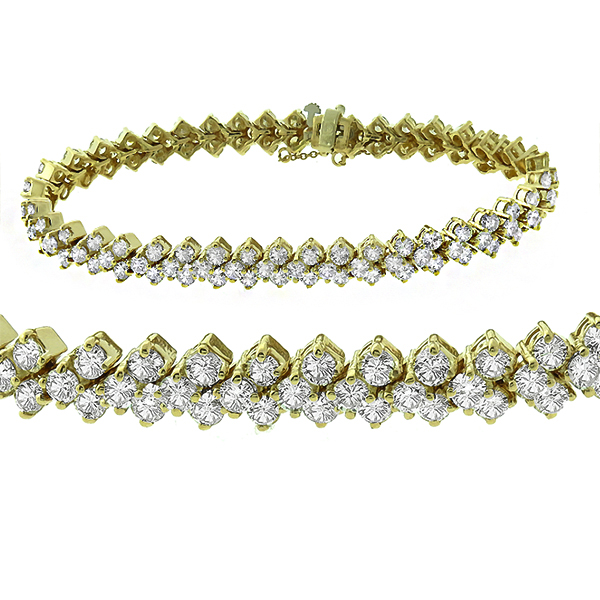 diamond 14k yellow gold bracelet 1