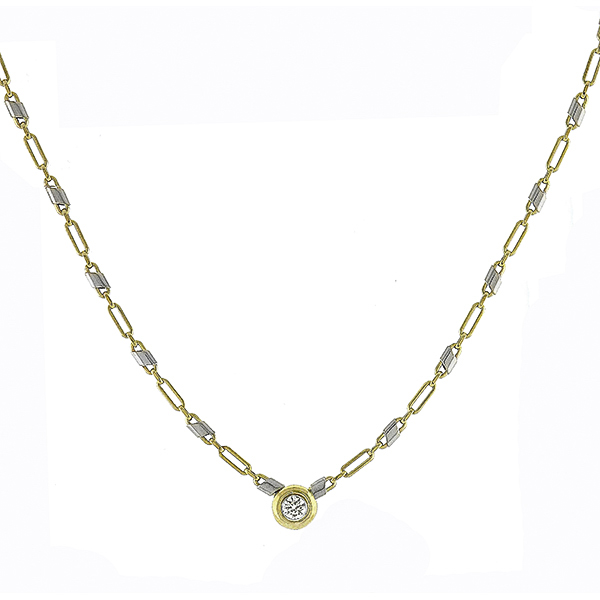Diamond 2 Tone  Gold Necklace