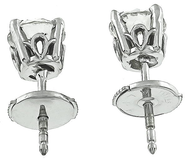 Estate 1.40ct Diamond Stud Earrings