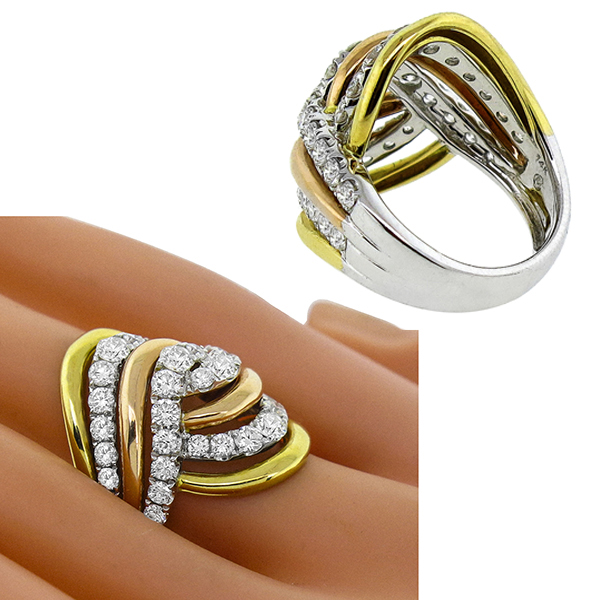 1.40ct Diamond Gold Cocktail Ring 