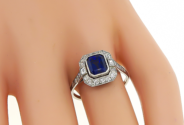 Estate 1.40ct Sapphire Engagement Ring