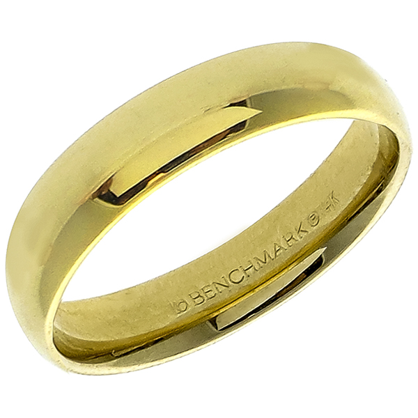 Estate 14k Yellow Gold Comfort Fit Wedding Band