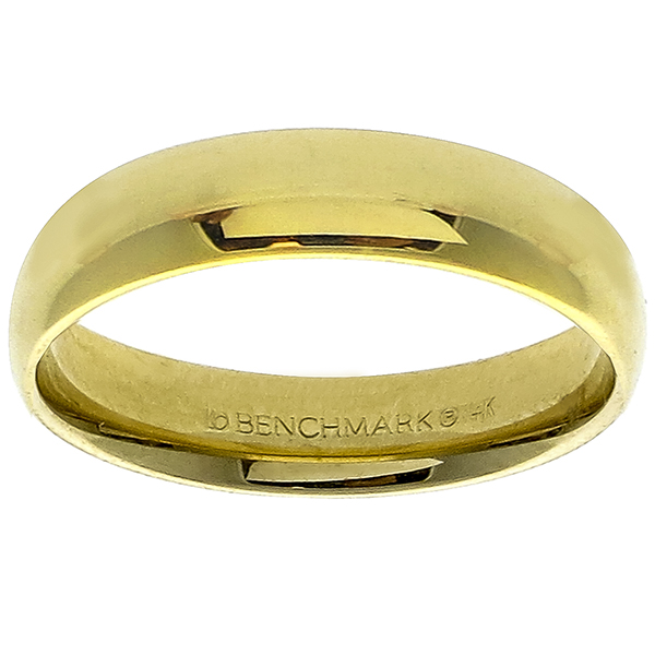 Estate 14k Yellow Gold Comfort Fit Wedding Band