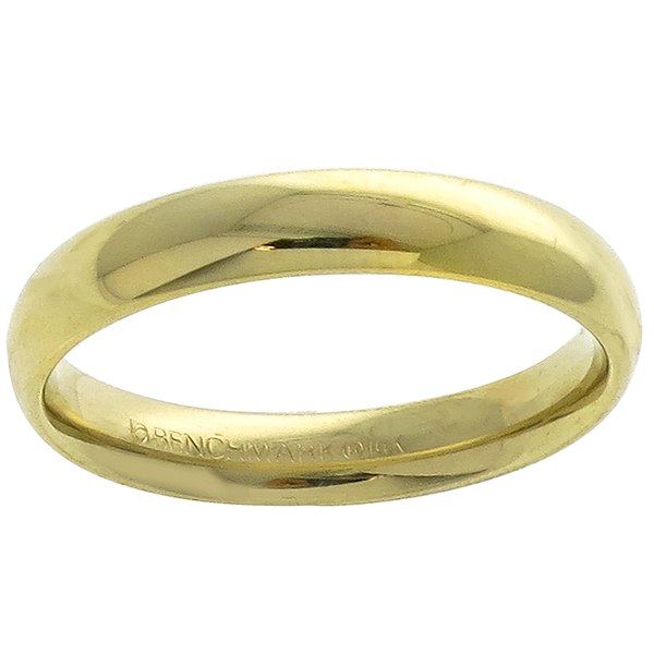 Estate 14k Yellow Gold Dome Wedding Band