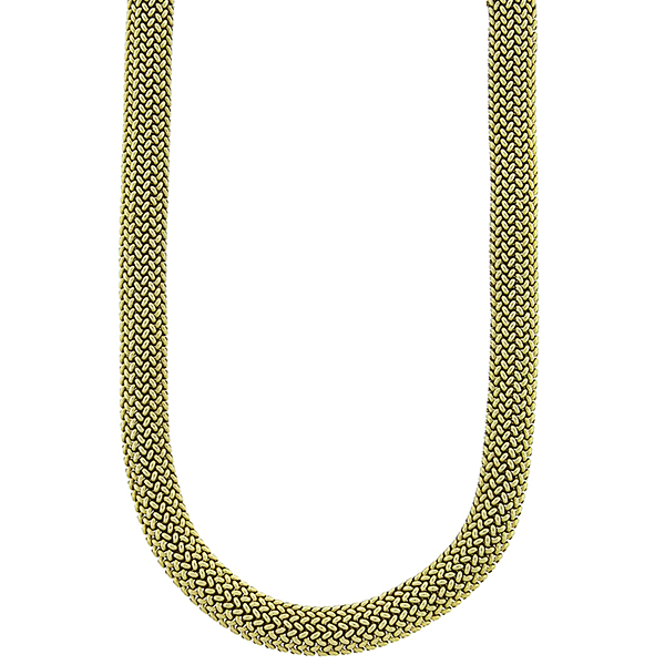 Gold Weave Mesh Necklace