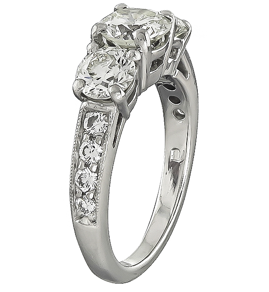 Estate 1.50ct Diamond 3 Stone Ring